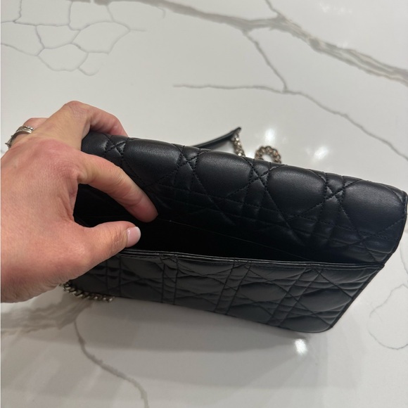 CHRISTIAN DIOR Lambskin Cannage Miss Dior Promenade Pouch Black - Picture 11 of 15